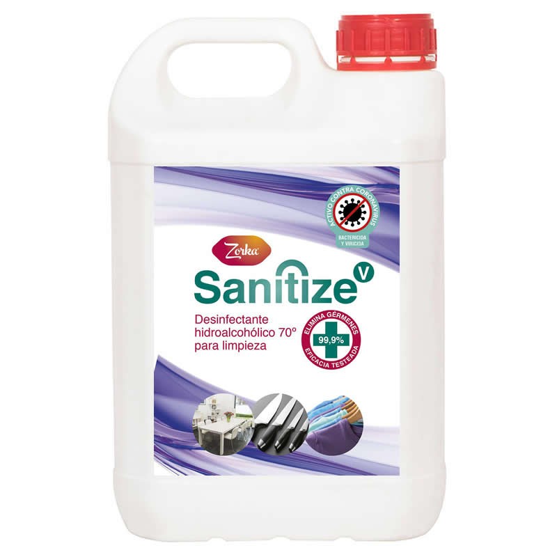 Zorka Sanitize-V Desinfectante Hidroalcohólico 70º 5 Lts.
