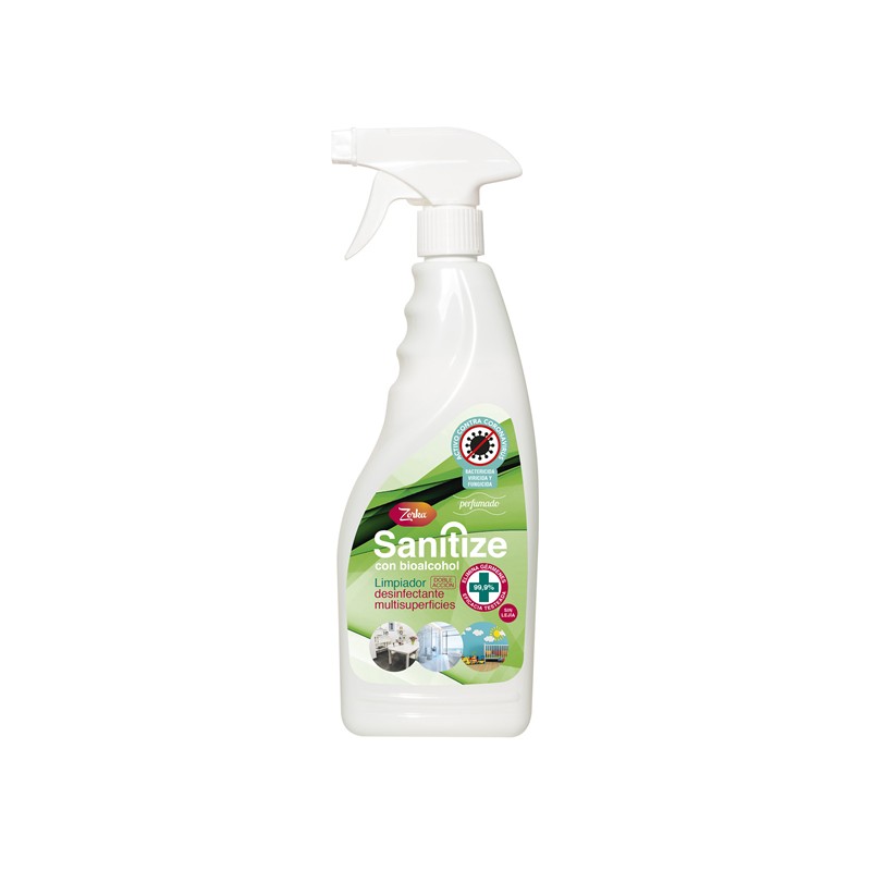 Zorka Sanitize con Bioalcohol – Limpiador desinfectante multisuperficies 750 Ml.