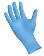 Guantes de nitrilo azul, guantes satinados de látex
